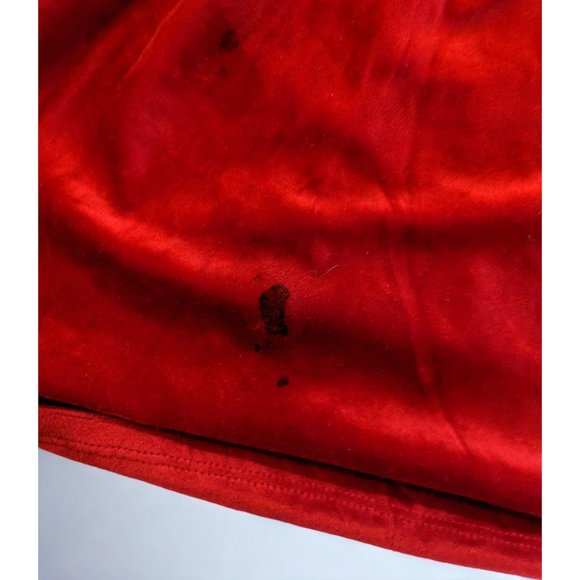 Red Fuzzy Sequin Accent Dress - Picture 4 of 11